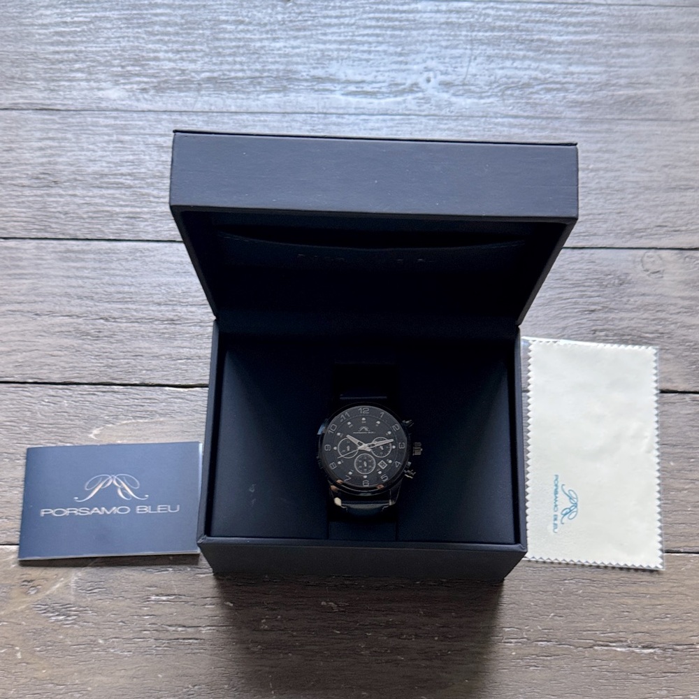 Porsamo Bleu Elegant Black Watch